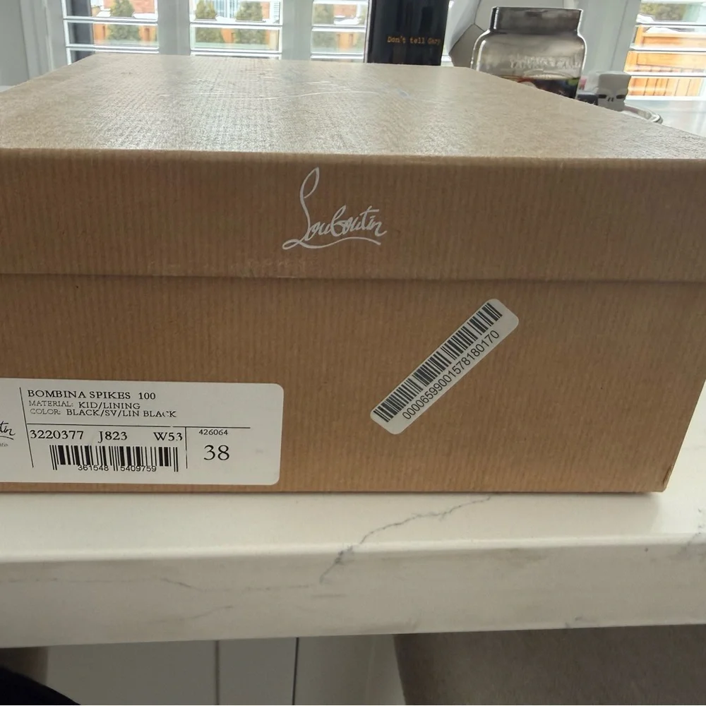 Christian Louboutin Black Strappy Studded Heels - Picture 6 of 6